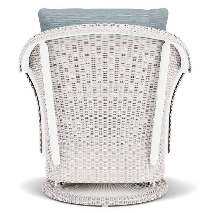 Weekend Retreat Wicker Swivel Glider Wicker back view