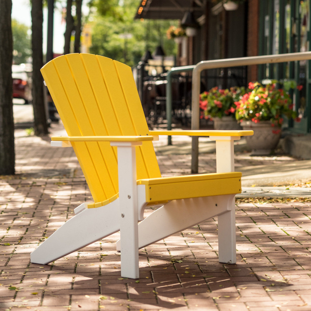 Lakeside Adiorndack Chairs yellow and white