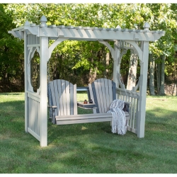 LuxCraft Adirondack Sofa Swing with Classic Vinyl Swing Stand - LC-ADIRONDACK-SET13