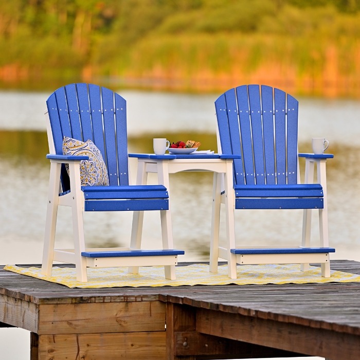 LuxCraft Adirondack Balcony Chair and Table Patio Set - LC-ADIRONDACK-SET24