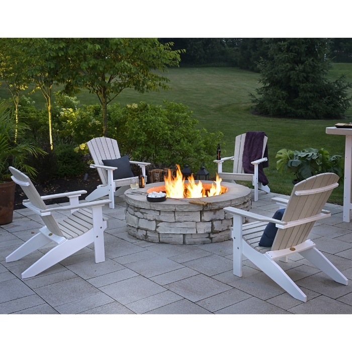 LuxCraft Set of 4 Lakeside Poly Adirondacks - LC-ADIRONDACK-SET26