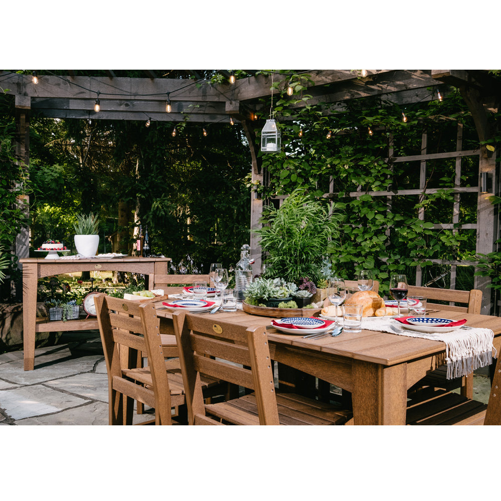american made outdoor dining bench
