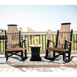 LuxCraft Grandpa's Porch Rocker Set with End Table - LC-CLASSIC-SET14