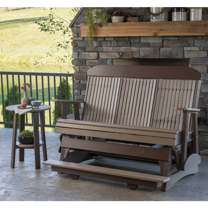 Classic Sofa Balcony Glider with Deluxe Side Table