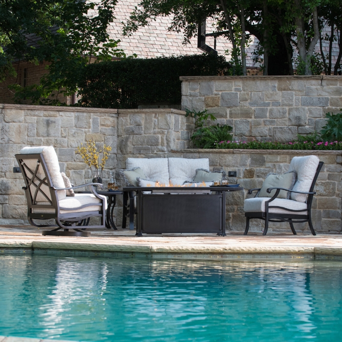 Mallin Anthem Outdoor Furniture Set with Fire Pit Table - ML-ANTHEM-SET2