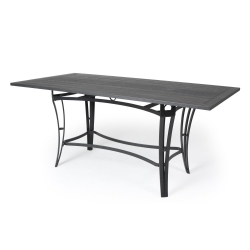 Mallin Salinas Woodgrain 84" x 43" Rectangular Bar Height Umbrella Table - BB7784-W284U