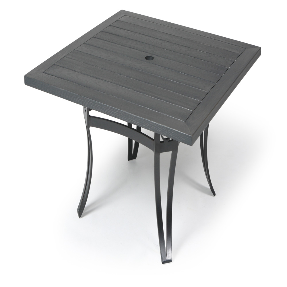 Mallin Salinas Woodgrain 43" Square Bar Height Umbrella Table - BC7127-W142U