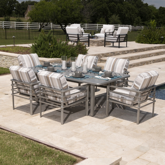 Mallin Sarasota Modern Outdoor Dining Set for 6 - ML-SARASOTA-SET2