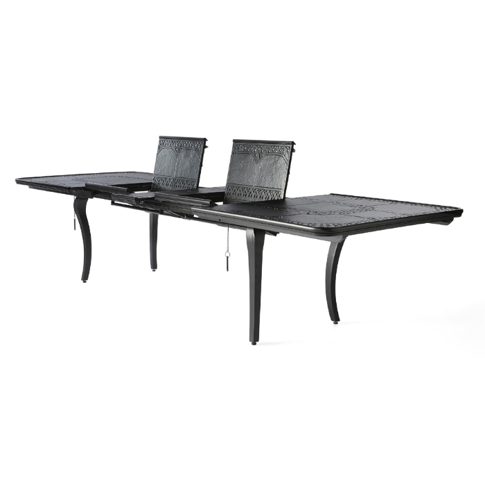 Terra Bella Rectangular Extension Umbrella Dining Table - 86" to 128" - 2-820U