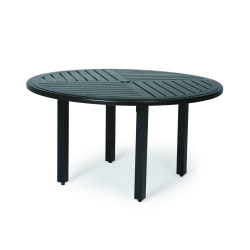 Mallin Trinidad F-Slat 54" Round Umbrella Dining Table - B3748-F054U