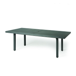 Mallin Trinidad Slat 84" x 42" Rectangular Umbrella Dining Table - 3-284U