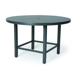 Mallin Trinidad Slat 60" Counter Height Umbrella Table - 3-D060U