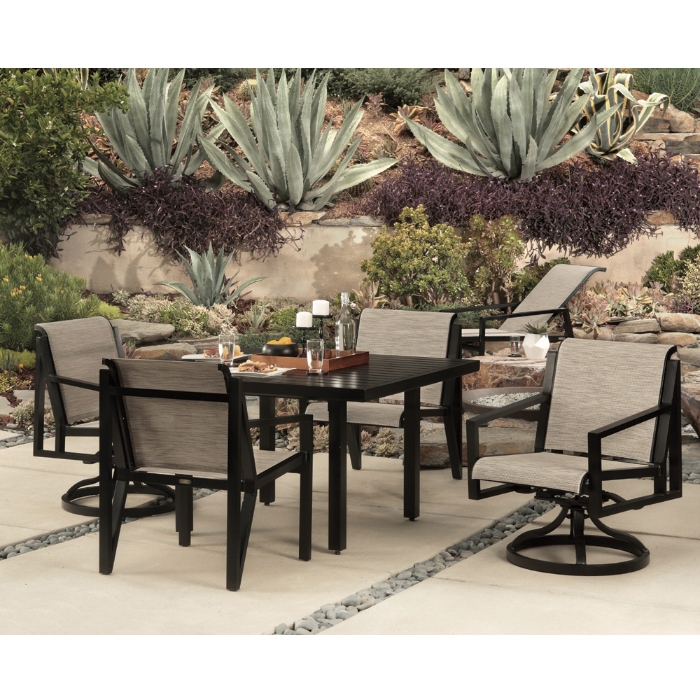 American made slat top dining table