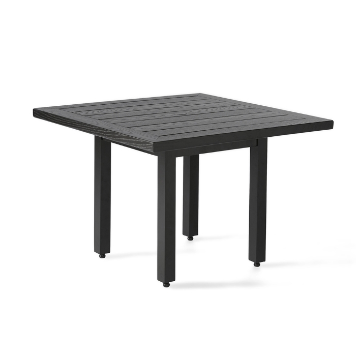 Mallin Trinidad 36" Square Umbrella Dining Table with Wood Grain Top - B3736-W136U