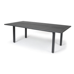 Mallin Trinidad Woodgrain 84" x 42" Rectangular Umbrella Dining Table - B3784-W284U