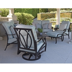Mallin Volare Traditional Cast Aluminum Outdoor Furniture Set - ML-VOLARE-SET1