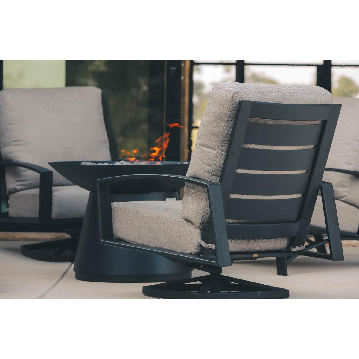 OW Lee Arc Swivel Rocker Lounge Chair back