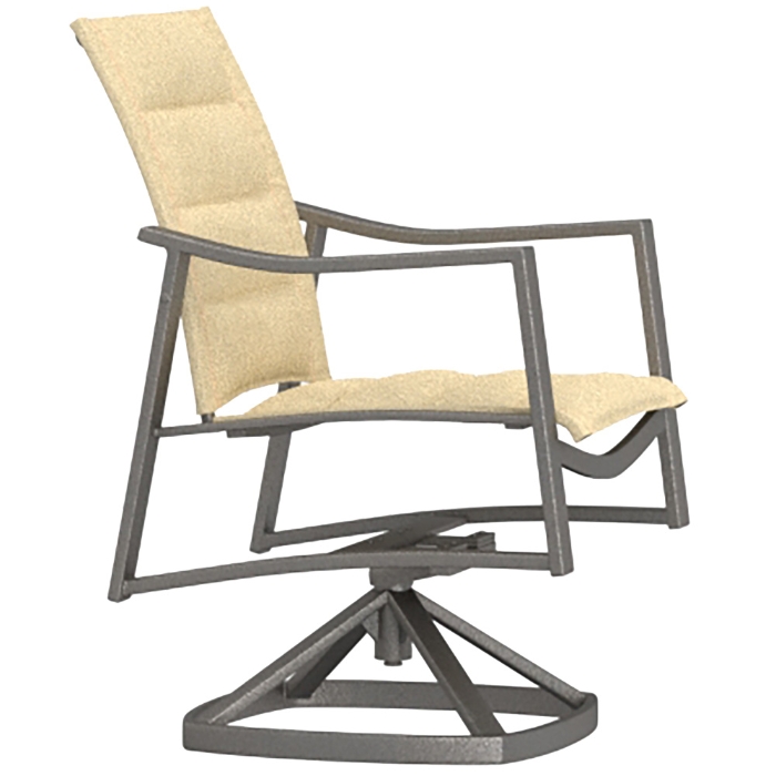 Avana Padded Sling Swivel Rocker Dining Chair