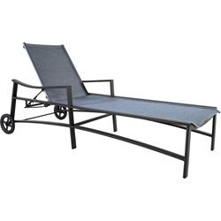 OW Lee Avana Sling Adjustable Chaise with Wheels - 65198-CHW