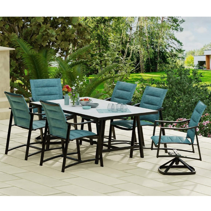 OW Lee Avana Padded Sling Patio Dining Set - OW-AVANA-SET7