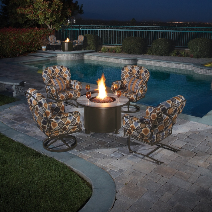 Santorini 42" Round Chat Height Fire Pit - 5110-42RDC