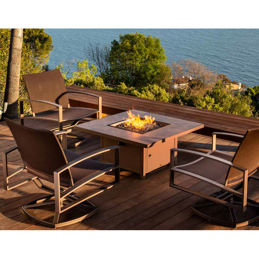 Capri 36 Round Occasional Height Fire, Large Outdoor Fire Pit Table