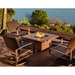 Capri wrought iron fire table set