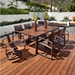 Outdoor dining table tile top