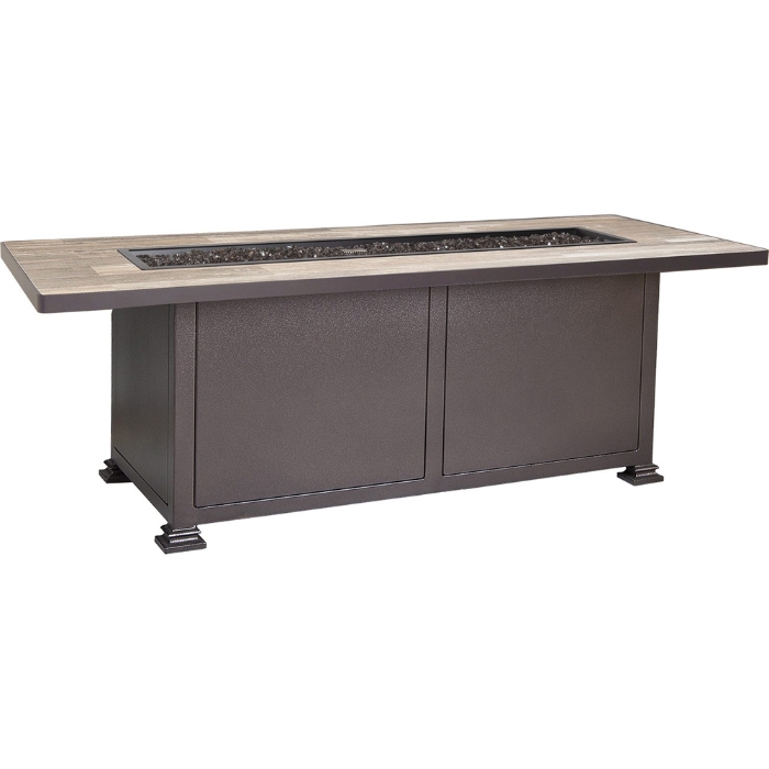 Santorini 72" x 28" Iron Occasional Fire Table