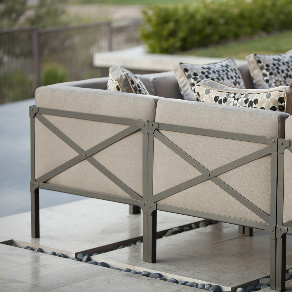 Warehouse Clearance Creighton Sectional with Fire Table - OW-CREIGHTON-WH1