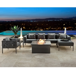 OW Lee Creighton Modern Patio Sectional with Chaise - OW-CREIGHTON-SET3