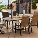 Hammered rim outdoor dining table