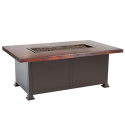 OW Lee OW Lee 30"x50" Occasional Height Hammered Copper Fire Pit - 5130-3050O