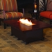 Iron base outdoor fire table