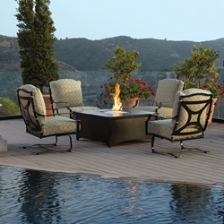 OW Lee Madison Chat Set with Aero Fire Pit