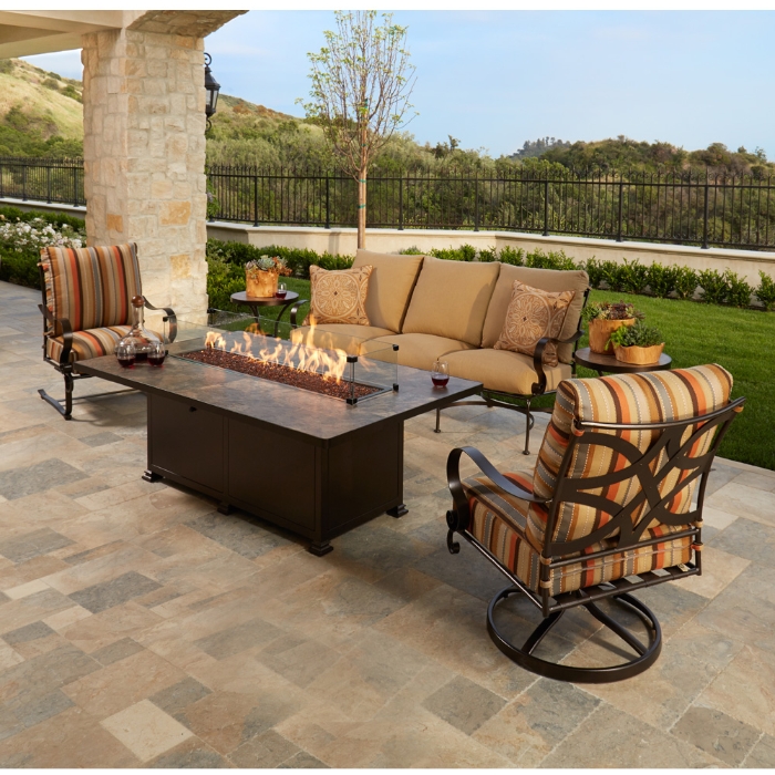 Large Rectangle Glass Fire Pit Guard - 5482-1050