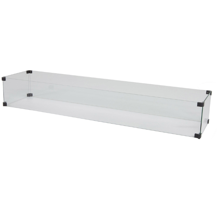 OW Lee Large Rectangle Glass Fire Pit Guard - 51-145G