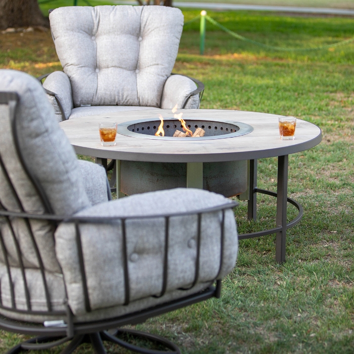 OW Lee Compass 54" Round Steel Fire Pit
