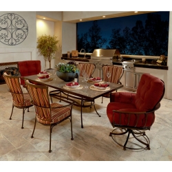 OW Lee Monterra Dining Set with Club Swivel Rockers - OW-MONTERRA-SET12