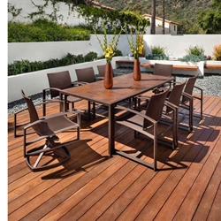 OW Lee Pacifica Sling Modern Patio Dining Set for 8