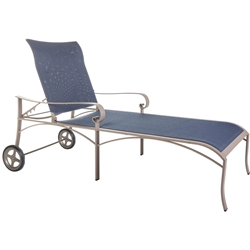 OW Lee Pasadera Sling Chaise Lounge with Wheels - 86188-CHW