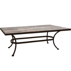 OW Lee 50" x 28" Rectangle Coffee Table with Standard Wrought Iron Base - OT05-BASE_2850RT