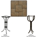 24" Square Porcelain Tile Top Counter Table - P24SQ-XX-CT01