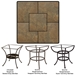 36" Square Porcelain Tile Top Dining Table - P3636SQ-XX-DT03