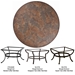42" Round Porcelain Tile Top Coffee Table - P42-XX-OT03