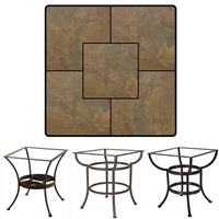 OW Lee 36 inch Square Porcelain Tile Top Dining Table - P3636SQ-XX-DT03