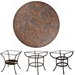OW Lee 42 inch Round Porcelain Tile Top Dining Table - P42-XX-DT03