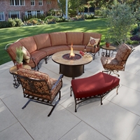 OW Lee San Cristobal Curved Sectional Set with Fire Pit Table - OW-SANCRISTOBAL-SET7
