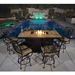 Santorini 42" x 72" Counter Height Fire Pit Table - 5110-4272K