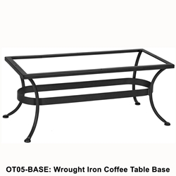 OW Lee Standard Wrought Iron Rectangular Coffee Table Base - OT05-BASE